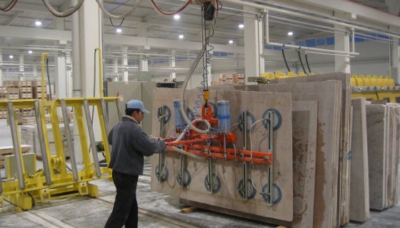 Vakumla Mermer Plaka Kaldırma - Vacuum-Lifting For Marble Slab
